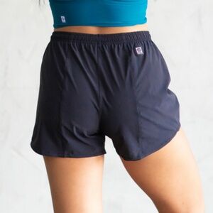 NWOT Jolyn Kate High Waisted Lined Running Shorts in Black, Size Small